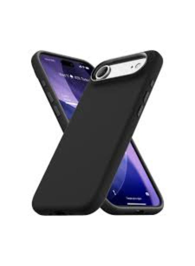 Liquid Silicone  Cover For iPhone 17 Air , Silky Soft Touch, Anti-Scratch Shockproof Protective Case with Microfiber Lining For iPhone 17 Air - Black
